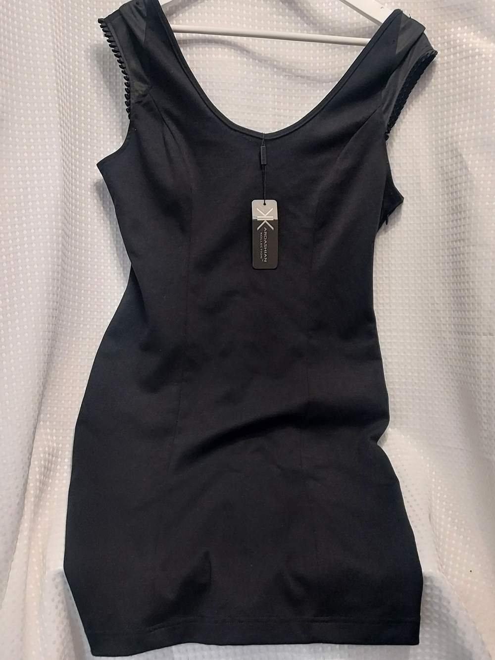 Kardashian Kollection Black Scoop Neck Mini Dress